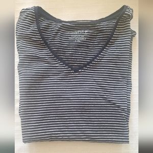 Goth/EMO (or not) Black and white stripped t-shirt